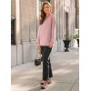 imageAUTOMET Womens Long Sleeve Shirts VNeck Lace Tops Business Casual Blouses Tee Trendy 2025 Fall Fashion Outfits ClothesPink