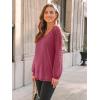 imageAUTOMET Womens Long Sleeve Shirts VNeck Lace Tops Business Casual Blouses Tee Trendy 2025 Fall Fashion Outfits ClothesRed