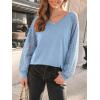 imageAUTOMET Womens Long Sleeve Shirts VNeck Lace Tops Business Casual Blouses Tee Trendy 2025 Fall Fashion Outfits ClothesSkyblue