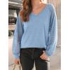 imageAUTOMET Womens Long Sleeve Shirts VNeck Lace Tops Business Casual Blouses Tee Trendy 2025 Fall Fashion Outfits ClothesSkyblue