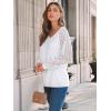 imageAUTOMET Womens Long Sleeve Shirts VNeck Lace Tops Business Casual Blouses Tee Trendy 2025 Fall Fashion Outfits ClothesWhite