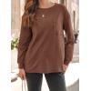 imageAUTOMET Womens Long Sleeve Tops Loose Fit Fall Cute Thick T Shirts Winter Cruise Outfits Trendy ClothesBrown