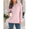 imageAUTOMET Womens Long Sleeve Tops Loose Fit Fall Cute Thick T Shirts Winter Cruise Outfits Trendy ClothesPink