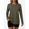 imageAUTOMET Womens Long Sleeve Workout Tops 2025 Fall Sports Sun Shirts Swim Hiking Gym Tshirts UPF 50 Rash Guard UV ClothesArmygreen