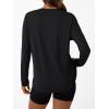 imageAUTOMET Womens Long Sleeve Workout Tops 2025 Fall Sports Sun Shirts Swim Hiking Gym Tshirts UPF 50 Rash Guard UV ClothesBlack