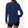 imageAUTOMET Womens Long Sleeve Workout Tops 2025 Fall Sports Sun Shirts Swim Hiking Gym Tshirts UPF 50 Rash Guard UV ClothesNavy