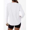 imageAUTOMET Womens Long Sleeve Workout Tops 2025 Fall Sports Sun Shirts Swim Hiking Gym Tshirts UPF 50 Rash Guard UV ClothesWhite