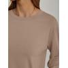 imageAUTOMET Womens Oversized Long Sleeve Shirts Fall Trendy Tops Fashion Gym Baggy Basic Casual Loose Fit Workout Y2k ClothesKhaki
