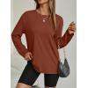 imageAUTOMET Womens Oversized Long Sleeve Shirts Fall Trendy Tops Fashion Gym Baggy Basic Casual Loose Fit Workout Y2k ClothesMaple