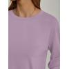 imageAUTOMET Womens Oversized Long Sleeve Shirts Fall Trendy Tops Fashion Gym Baggy Basic Casual Loose Fit Workout Y2k ClothesPinkpurple