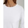 imageAUTOMET Womens Oversized Long Sleeve Shirts Fall Trendy Tops Fashion Gym Baggy Basic Casual Loose Fit Workout Y2k ClothesWhite