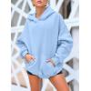 imageAUTOMET Womens Oversized Sweatshirts Fleece Hoodies Long Sleeve Shirts Pullover Fall Outfits 2025 with PocketLightblue