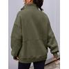 imageAUTOMET Womens Quarter Zip Oversized Sweatshirts Teen Fleece Pullover Hoodies 2025 Mock Neck Sweater Fall Workout JacketArmygreen