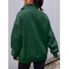 imageAUTOMET Womens Quarter Zip Oversized Sweatshirts Teen Fleece Pullover Hoodies 2025 Mock Neck Sweater Fall Workout JacketGreen