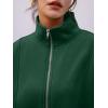 imageAUTOMET Womens Quarter Zip Oversized Sweatshirts Teen Fleece Pullover Hoodies 2025 Mock Neck Sweater Fall Workout JacketGreen