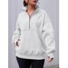 imageAUTOMET Womens Quarter Zip Oversized Sweatshirts Teen Fleece Pullover Hoodies 2025 Mock Neck Sweater Fall Workout JacketGrey