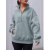 imageAUTOMET Womens Quarter Zip Oversized Sweatshirts Teen Fleece Pullover Hoodies 2025 Mock Neck Sweater Fall Workout JacketGreygreen