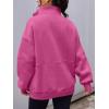 imageAUTOMET Womens Quarter Zip Oversized Sweatshirts Teen Fleece Pullover Hoodies 2025 Mock Neck Sweater Fall Workout JacketHotpink