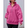 imageAUTOMET Womens Quarter Zip Oversized Sweatshirts Teen Fleece Pullover Hoodies 2025 Mock Neck Sweater Fall Workout JacketHotpink