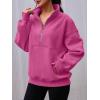 imageAUTOMET Womens Quarter Zip Oversized Sweatshirts Teen Fleece Pullover Hoodies 2025 Mock Neck Sweater Fall Workout JacketHotpink