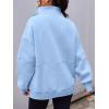 imageAUTOMET Womens Quarter Zip Oversized Sweatshirts Teen Fleece Pullover Hoodies 2025 Mock Neck Sweater Fall Workout JacketLightblue
