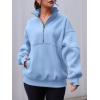 imageAUTOMET Womens Quarter Zip Oversized Sweatshirts Teen Fleece Pullover Hoodies 2025 Mock Neck Sweater Fall Workout JacketLightblue