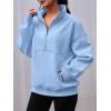imageAUTOMET Womens Quarter Zip Oversized Sweatshirts Teen Fleece Pullover Hoodies 2025 Mock Neck Sweater Fall Workout JacketLightblue