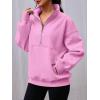 imageAUTOMET Womens Quarter Zip Oversized Sweatshirts Teen Fleece Pullover Hoodies 2025 Mock Neck Sweater Fall Workout JacketPink