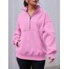 imageAUTOMET Womens Quarter Zip Oversized Sweatshirts Teen Fleece Pullover Hoodies 2025 Mock Neck Sweater Fall Workout JacketPink