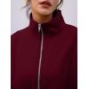 imageAUTOMET Womens Quarter Zip Oversized Sweatshirts Teen Fleece Pullover Hoodies 2025 Mock Neck Sweater Fall Workout JacketWinered
