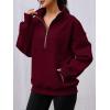 imageAUTOMET Womens Quarter Zip Oversized Sweatshirts Teen Fleece Pullover Hoodies 2025 Mock Neck Sweater Fall Workout JacketWinered