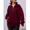 imageAUTOMET Womens Quarter Zip Oversized Sweatshirts Teen Fleece Pullover Hoodies 2025 Mock Neck Sweater Fall Workout JacketWinered