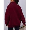 imageAUTOMET Womens Quarter Zip Oversized Sweatshirts Teen Fleece Pullover Hoodies 2025 Mock Neck Sweater Fall Workout JacketWinered