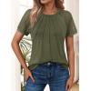 imageAUTOMET Womens Summer Tops Spring Shirts Trendy Vacation Outfits Short Sleeve Business Tshirts Fashion Casual BlousesArmy Green