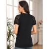 imageAUTOMET Womens Summer Tops Spring Shirts Trendy Vacation Outfits Short Sleeve Business Tshirts Fashion Casual BlousesBlack