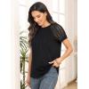 imageAUTOMET Womens Summer Tops Spring Shirts Trendy Vacation Outfits Short Sleeve Business Tshirts Fashion Casual BlousesBlack