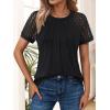 imageAUTOMET Womens Summer Tops Spring Shirts Trendy Vacation Outfits Short Sleeve Business Tshirts Fashion Casual BlousesBlack
