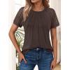 imageAUTOMET Womens Summer Tops Spring Shirts Trendy Vacation Outfits Short Sleeve Business Tshirts Fashion Casual BlousesBrown