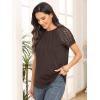 imageAUTOMET Womens Summer Tops Spring Shirts Trendy Vacation Outfits Short Sleeve Business Tshirts Fashion Casual BlousesBrown