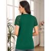 imageAUTOMET Womens Summer Tops Spring Shirts Trendy Vacation Outfits Short Sleeve Business Tshirts Fashion Casual BlousesGreen