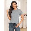 imageAUTOMET Womens Summer Tops Spring Shirts Trendy Vacation Outfits Short Sleeve Business Tshirts Fashion Casual BlousesGrey