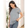 imageAUTOMET Womens Summer Tops Spring Shirts Trendy Vacation Outfits Short Sleeve Business Tshirts Fashion Casual BlousesGrey