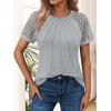imageAUTOMET Womens Summer Tops Spring Shirts Trendy Vacation Outfits Short Sleeve Business Tshirts Fashion Casual BlousesGrey