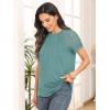 imageAUTOMET Womens Summer Tops Spring Shirts Trendy Vacation Outfits Short Sleeve Business Tshirts Fashion Casual BlousesGreygreen