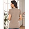 imageAUTOMET Womens Summer Tops Spring Shirts Trendy Vacation Outfits Short Sleeve Business Tshirts Fashion Casual BlousesKhaki