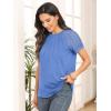 imageAUTOMET Womens Summer Tops Spring Shirts Trendy Vacation Outfits Short Sleeve Business Tshirts Fashion Casual BlousesLightblue