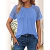 imageAUTOMET Womens Summer Tops Spring Shirts Trendy Vacation Outfits Short Sleeve Business Tshirts Fashion Casual BlousesLightblue