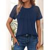 imageAUTOMET Womens Summer Tops Spring Shirts Trendy Vacation Outfits Short Sleeve Business Tshirts Fashion Casual BlousesNavy