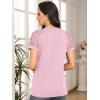 imageAUTOMET Womens Summer Tops Spring Shirts Trendy Vacation Outfits Short Sleeve Business Tshirts Fashion Casual BlousesPink