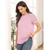 imageAUTOMET Womens Summer Tops Spring Shirts Trendy Vacation Outfits Short Sleeve Business Tshirts Fashion Casual BlousesPink